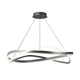 Modern Minimalist Circular Wave Ring LED Chandelier with Three Step Dimming Nordic Style Pendant Lighting