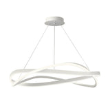Modern Minimalist Circular Wave Ring LED Chandelier with Three Step Dimming Nordic Style Pendant Lighting