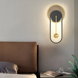 Modern Minimalist Clock Design LED Wall Lamp Warm White Indoor Sconce Lighting for Bedroom and Living Room