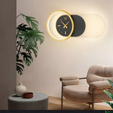 Modern Minimalist Clock Design LED Wall Lamp Warm White Indoor Sconce Lighting for Bedroom and Living Room