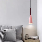 Modern Minimalist Cone LED Pendant Light Metal Hanging Lamp for Kitchen Island and Dining Room