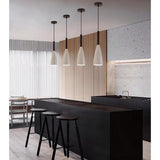 Modern Minimalist Cone LED Pendant Light Metal Hanging Lamp for Kitchen Island and Dining Room