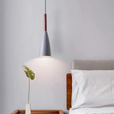 Modern Minimalist Cone LED Pendant Light Metal Hanging Lamp for Kitchen Island and Dining Room