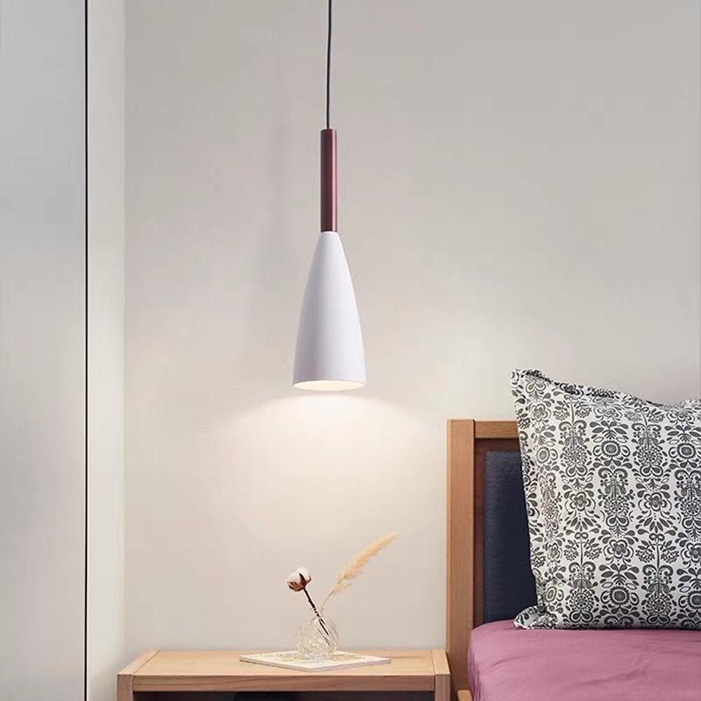 Modern Minimalist Cone LED Pendant Light Metal Hanging Lamp for Kitchen Island and Dining Room