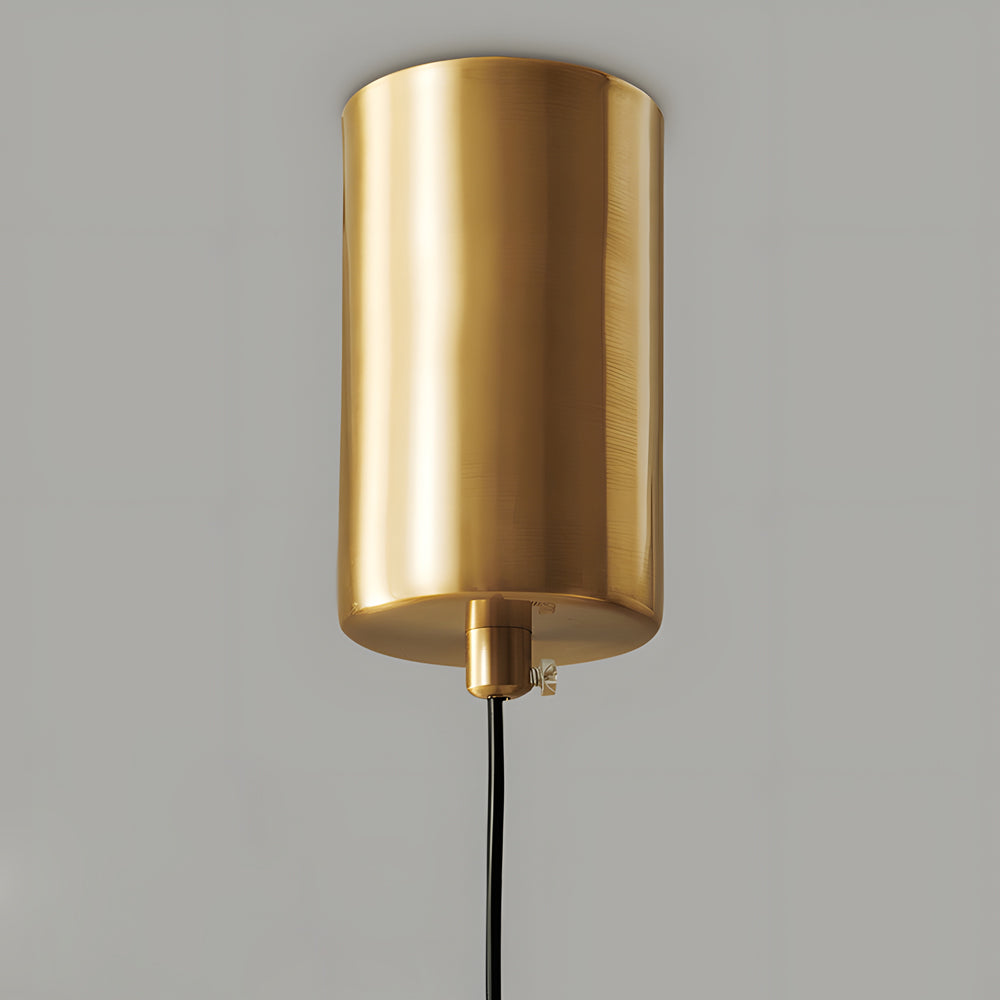 Modern Minimalist Copper LED Pendant Light with 3 Step Dimming Oval Ring Design for Dining Room