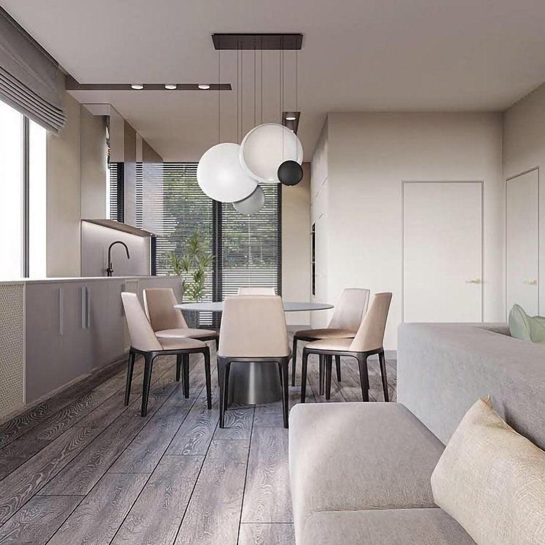 Modern Minimalist Cosmos LED Multi Light Pendant Cluster Disc Chandelier for Living Room