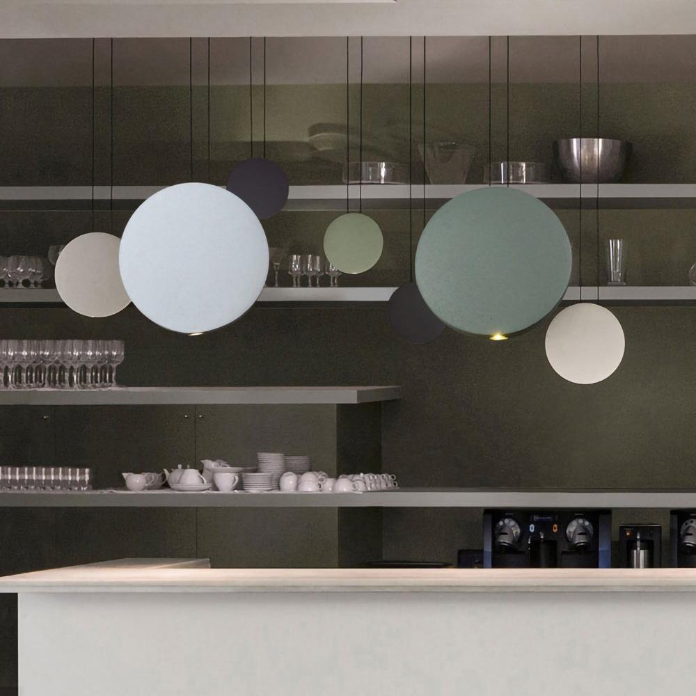 Modern Minimalist Cosmos LED Multi Light Pendant Cluster Disc Chandelier for Living Room