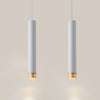 Modern Minimalist Cylinder LED Pendant Light Slender Metal Island Hanging Lighting