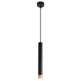 Modern Minimalist Cylinder LED Pendant Light Slender Metal Island Hanging Lighting