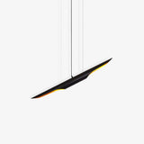 Modern Minimalist Cylindrical Pipe Pendant Light in Matte Black and Gold Finish