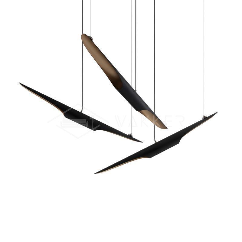 Modern Minimalist Cylindrical Pipe Pendant Light in Matte Black and Gold Finish