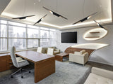 Modern Minimalist Cylindrical Pipe Pendant Light in Matte Black and Gold Finish