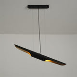 Modern Minimalist Cylindrical Pipe Pendant Light in Matte Black and Gold Finish