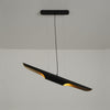 Modern Minimalist Cylindrical Pipe Pendant Light in Matte Black and Gold Finish