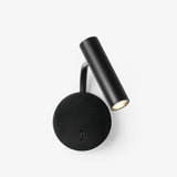 Modern Minimalist Disc LED Wall Sconce Set with Adjustable Pivoting Arm for Bedside Reading