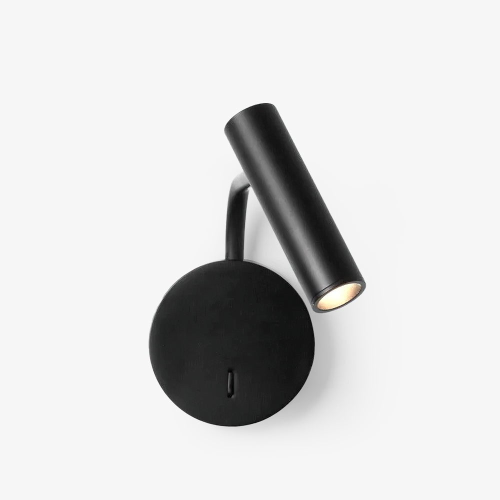 Modern Minimalist Disc LED Wall Sconce Set with Adjustable Pivoting Arm for Bedside Reading