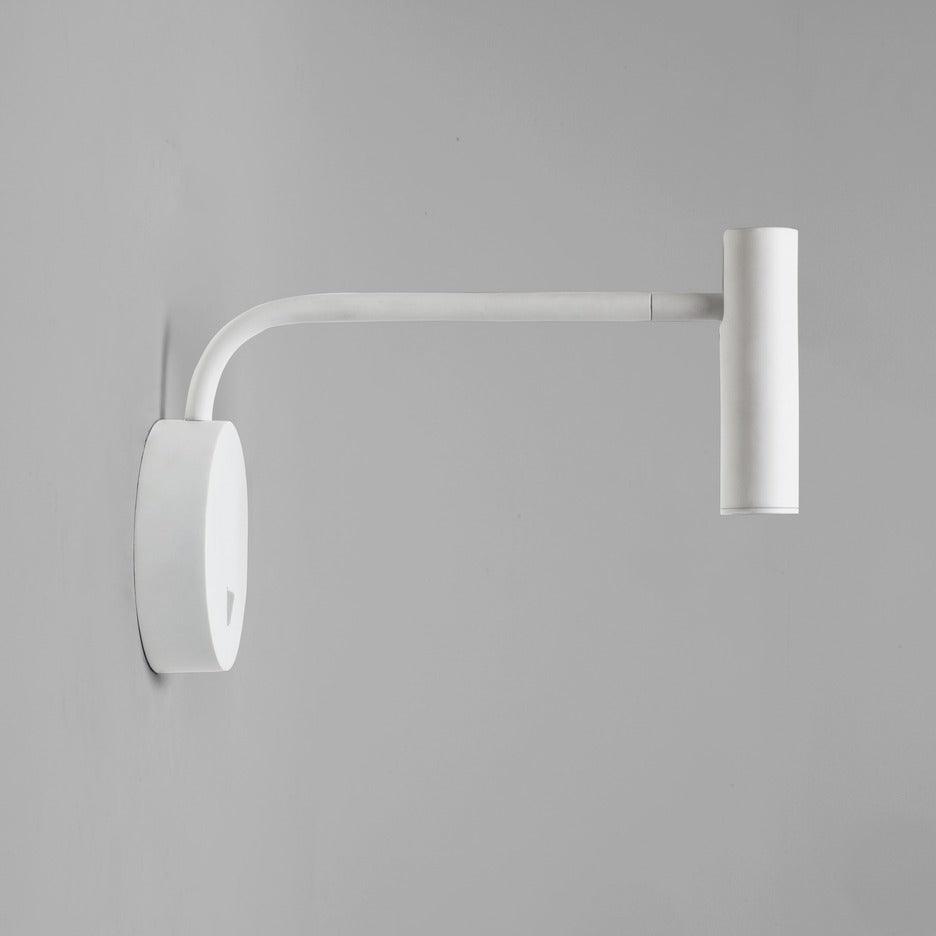 Modern Minimalist Disc LED Wall Sconce Set with Adjustable Pivoting Arm for Bedside Reading