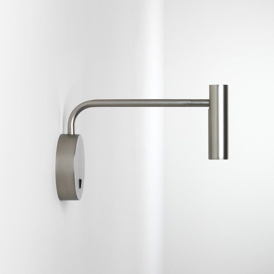 Modern Minimalist Disc LED Wall Sconce Set with Adjustable Pivoting Arm for Bedside Reading