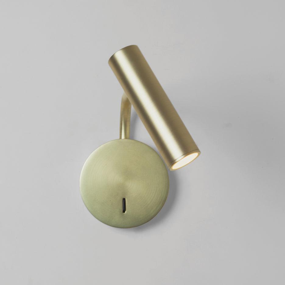 Modern Minimalist Disc LED Wall Sconce Set with Adjustable Pivoting Arm for Bedside Reading