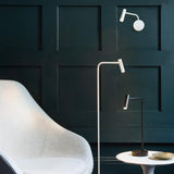 Modern Minimalist Disc LED Wall Sconce Set with Adjustable Pivoting Arm for Bedside Reading