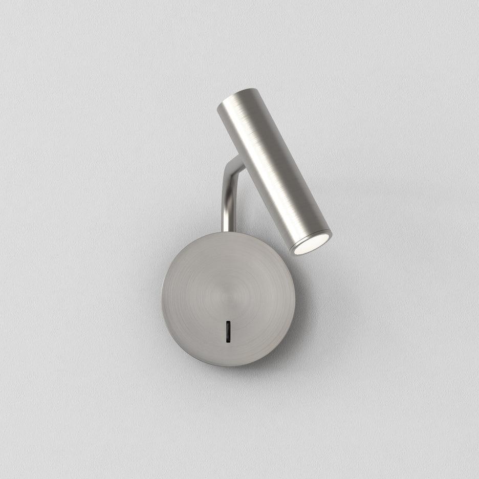 Modern Minimalist Disc LED Wall Sconce Set with Adjustable Pivoting Arm for Bedside Reading