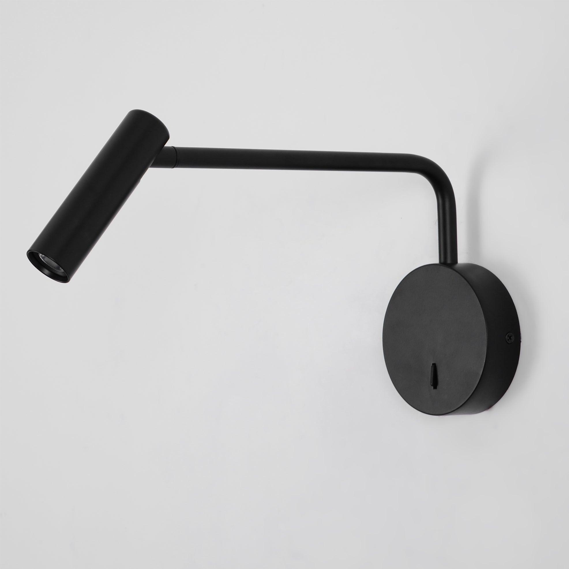Modern Minimalist Disc LED Wall Sconce Set with Adjustable Pivoting Arm for Bedside Reading