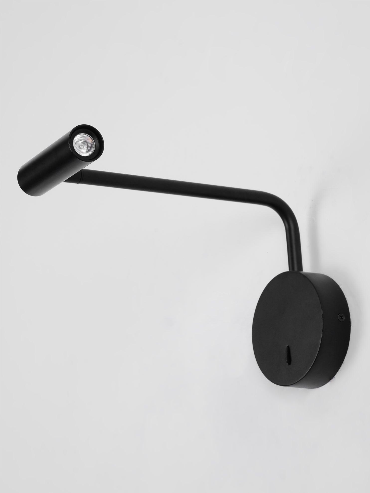 Modern Minimalist Disc LED Wall Sconce Set with Adjustable Pivoting Arm for Bedside Reading