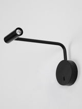 Modern Minimalist Disc LED Wall Sconce Set with Adjustable Pivoting Arm for Bedside Reading