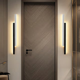 Modern Minimalist Double Linear LED Wall Sconce Nordic Long Strip Lighting for Hallways and Bedside