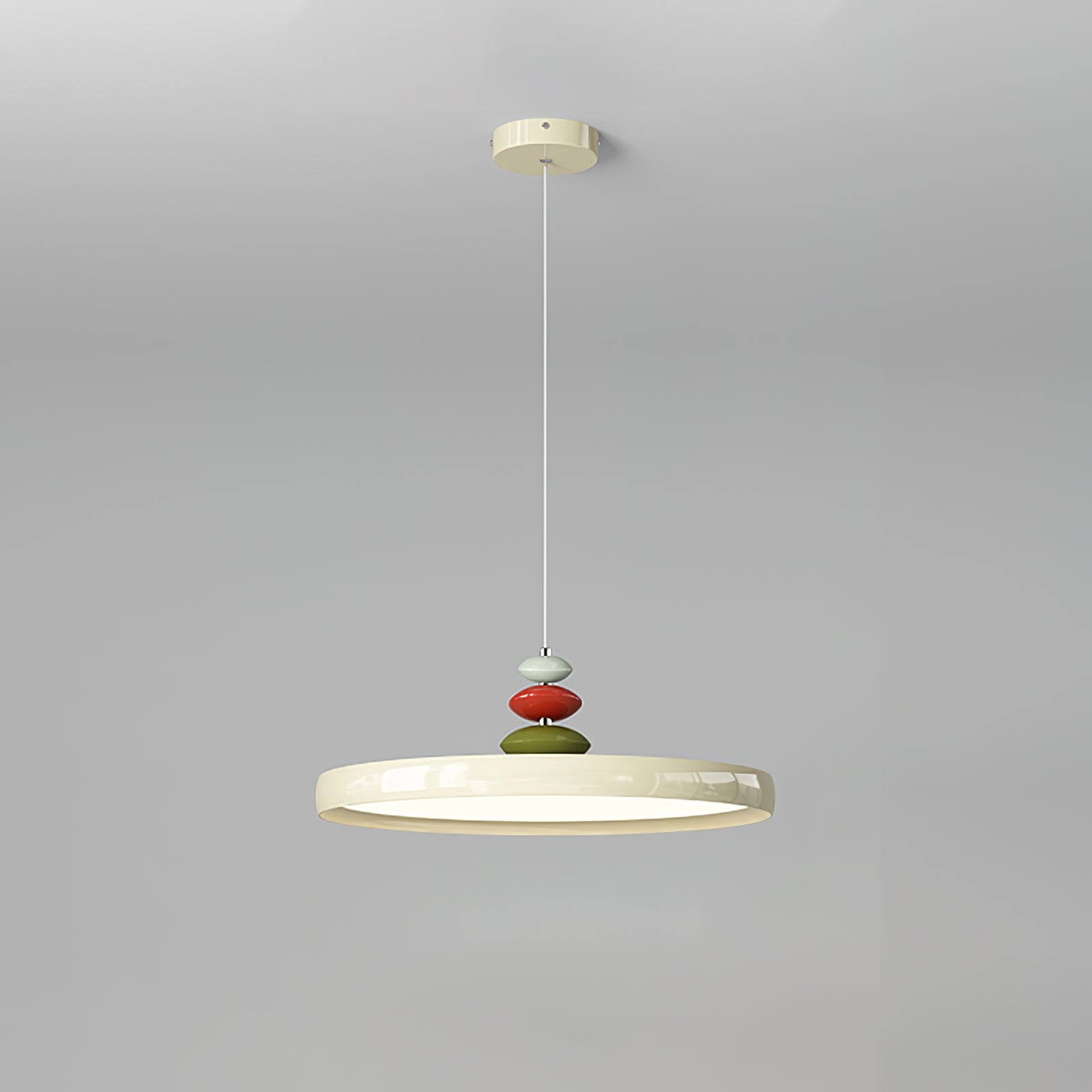 Modern Minimalist Geometric LED Pendant Light with Balanced Circular Frame Design