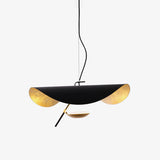 Modern Minimalist Giorgio Curving Disc LED Pendant Light with Adjustable Hanging Height