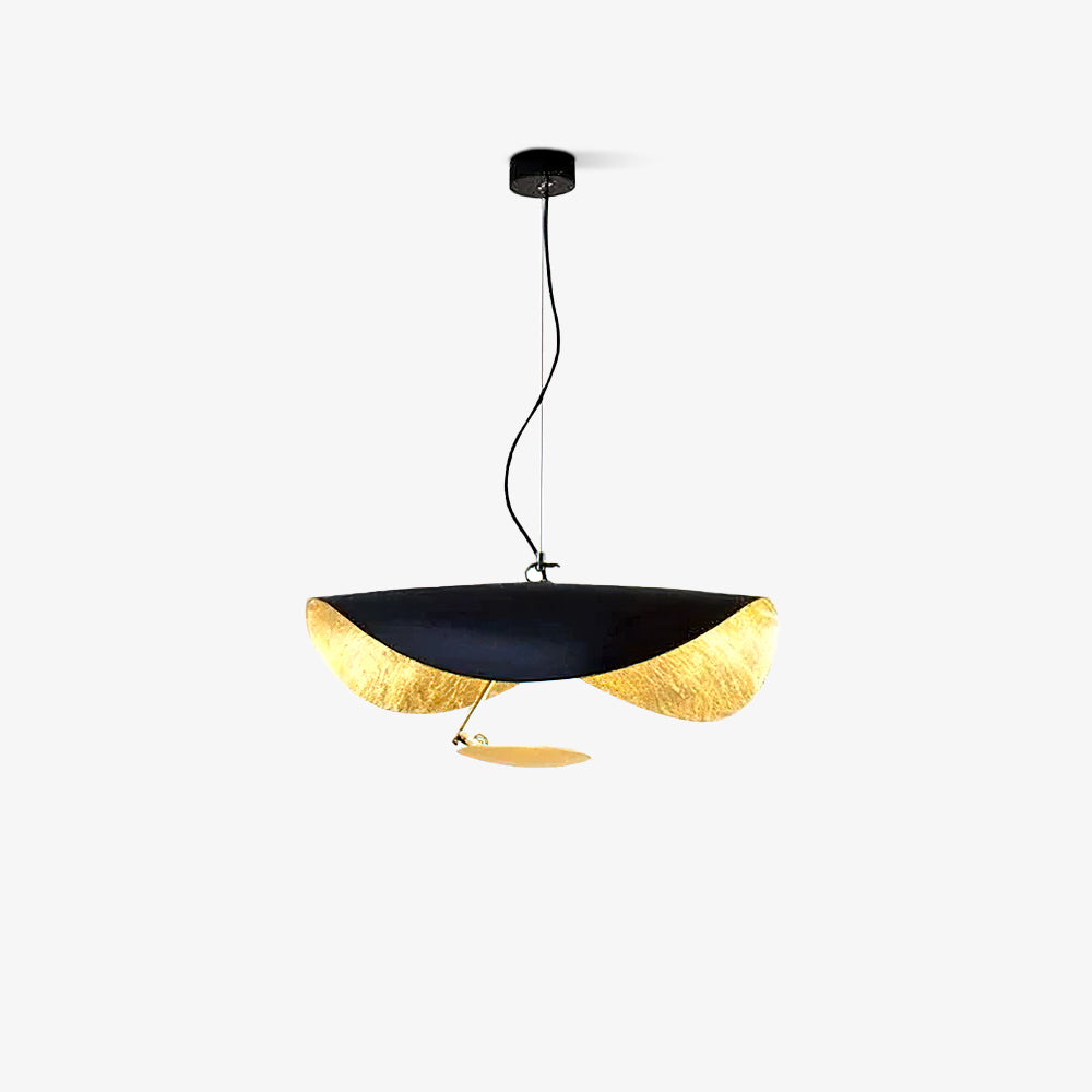 Modern Minimalist Giorgio Curving Disc LED Pendant Light with Adjustable Hanging Height