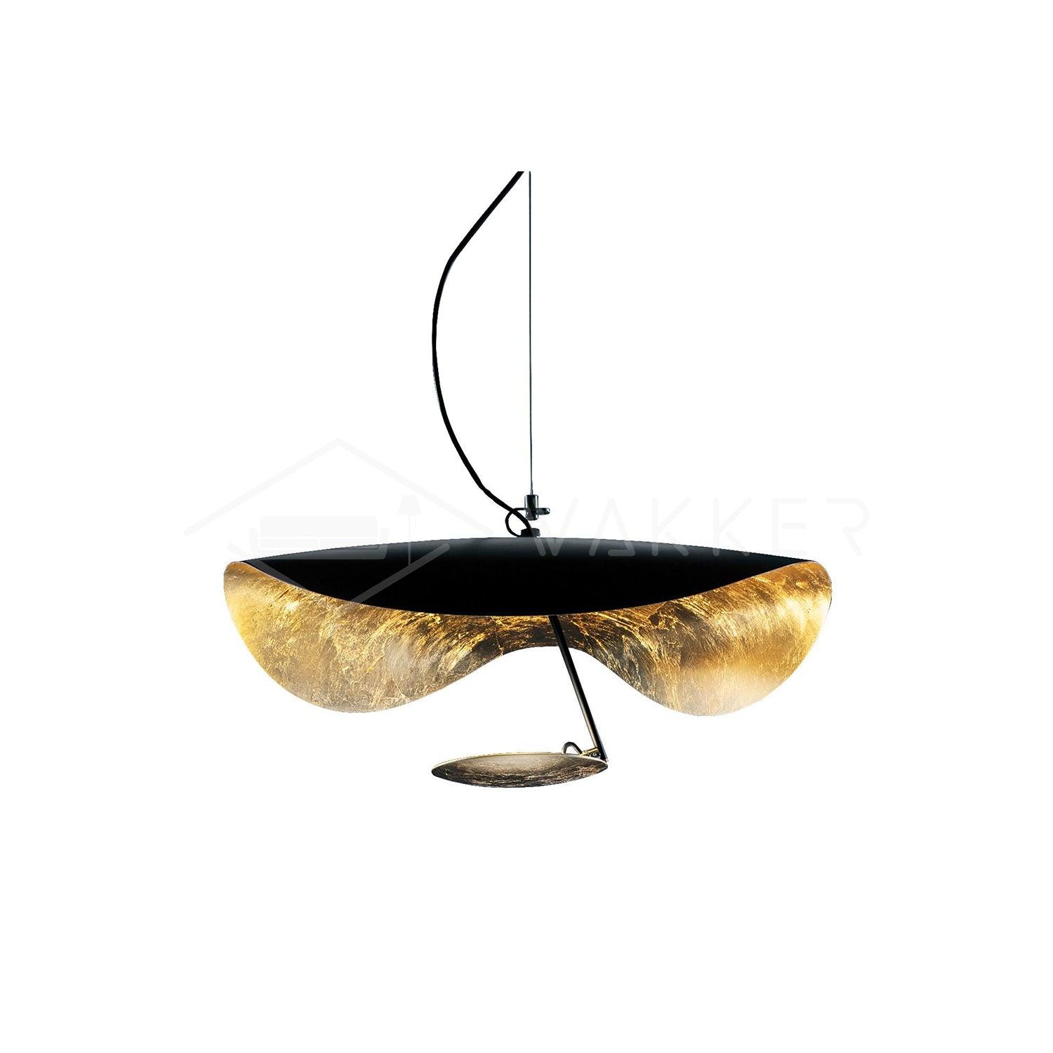 Modern Minimalist Giorgio Curving Disc LED Pendant Light with Adjustable Hanging Height