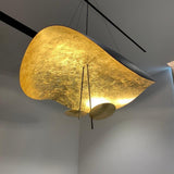 Modern Minimalist Giorgio Curving Disc LED Pendant Light with Adjustable Hanging Height
