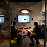 Modern Minimalist Giorgio Curving Disc LED Pendant Light with Adjustable Hanging Height