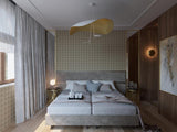 Modern Minimalist Giorgio Curving Disc LED Pendant Light with Adjustable Hanging Height