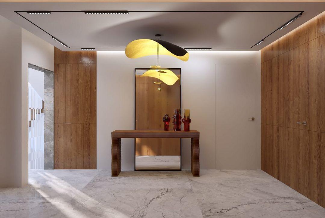 Modern Minimalist Giorgio Curving Disc LED Pendant Light with Adjustable Hanging Height