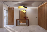Modern Minimalist Giorgio Curving Disc LED Pendant Light with Adjustable Hanging Height