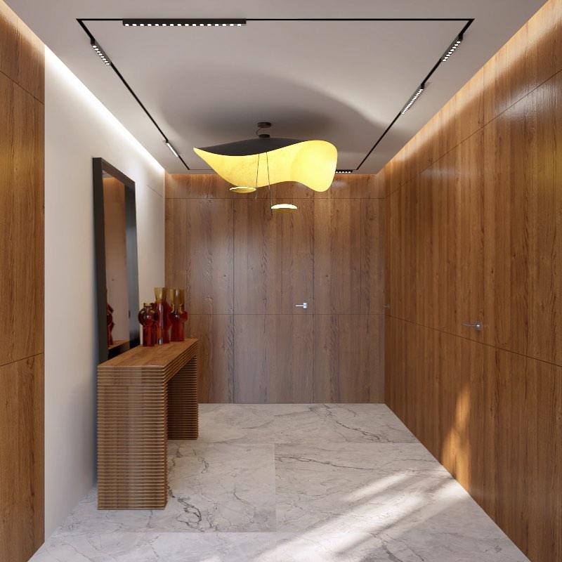 Modern Minimalist Giorgio Curving Disc LED Pendant Light with Adjustable Hanging Height