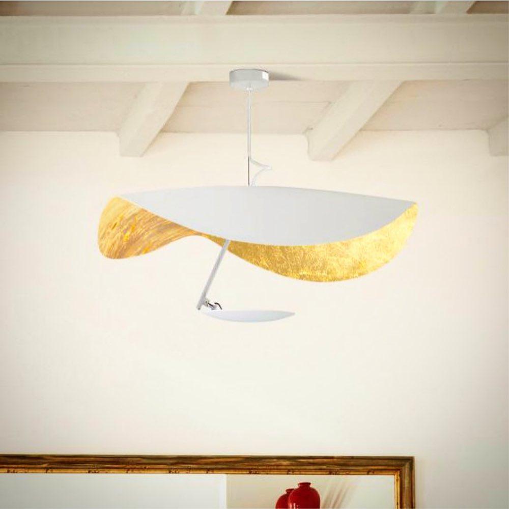 Modern Minimalist Giorgio Curving Disc LED Pendant Light with Adjustable Hanging Height
