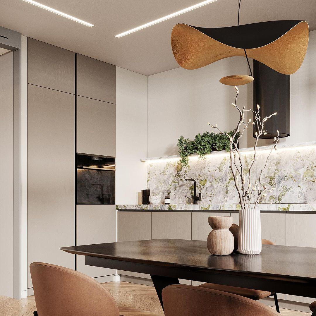 Modern Minimalist Giorgio Curving Disc LED Pendant Light with Adjustable Hanging Height