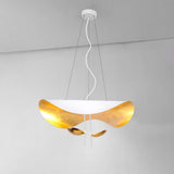 Modern Minimalist Giorgio Curving Disc LED Pendant Light with Adjustable Hanging Height
