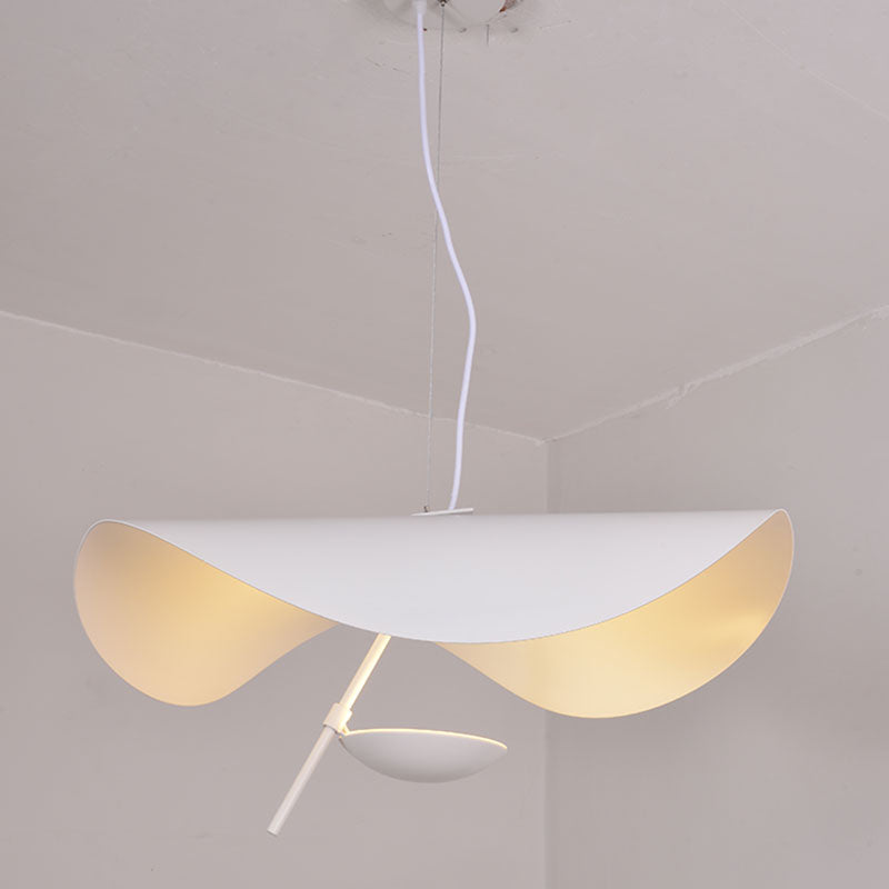 Modern Minimalist Giorgio Curving Disc LED Pendant Light with Adjustable Hanging Height