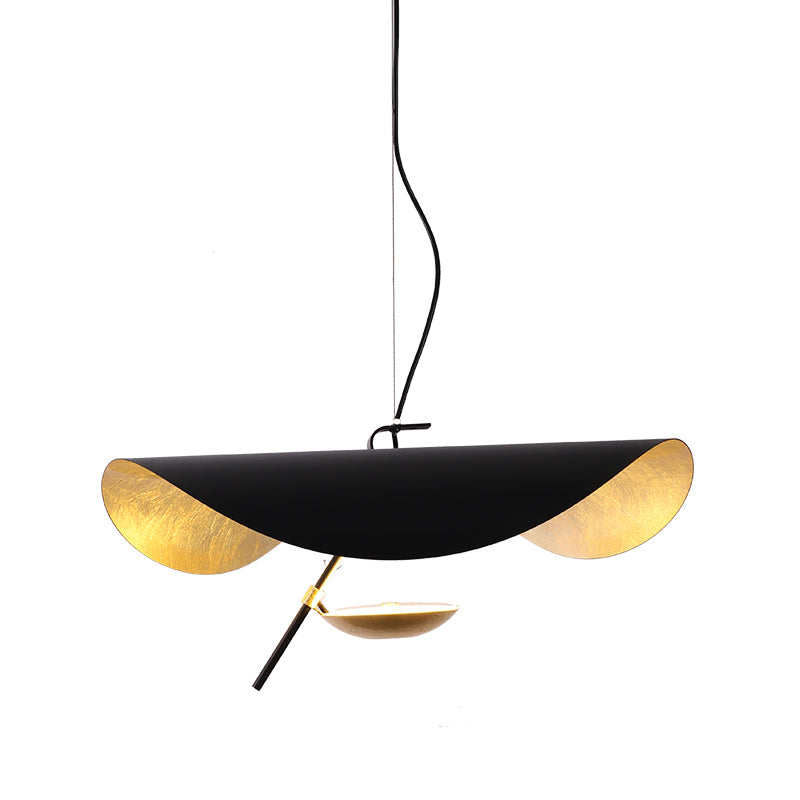 Modern Minimalist Giorgio Curving Disc LED Pendant Light with Adjustable Hanging Height