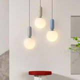 Modern Minimalist Glass Globe Pendant Light Scandinavian Hanging Ball Lamp