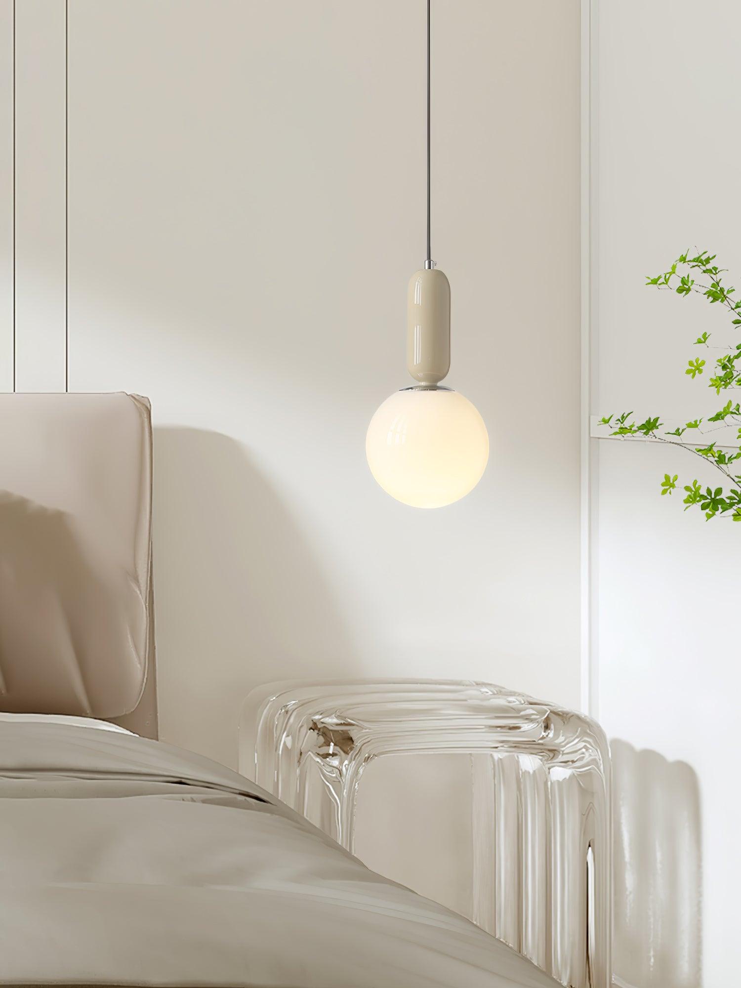 Modern Minimalist Glass Globe Pendant Light Scandinavian Hanging Ball Lamp