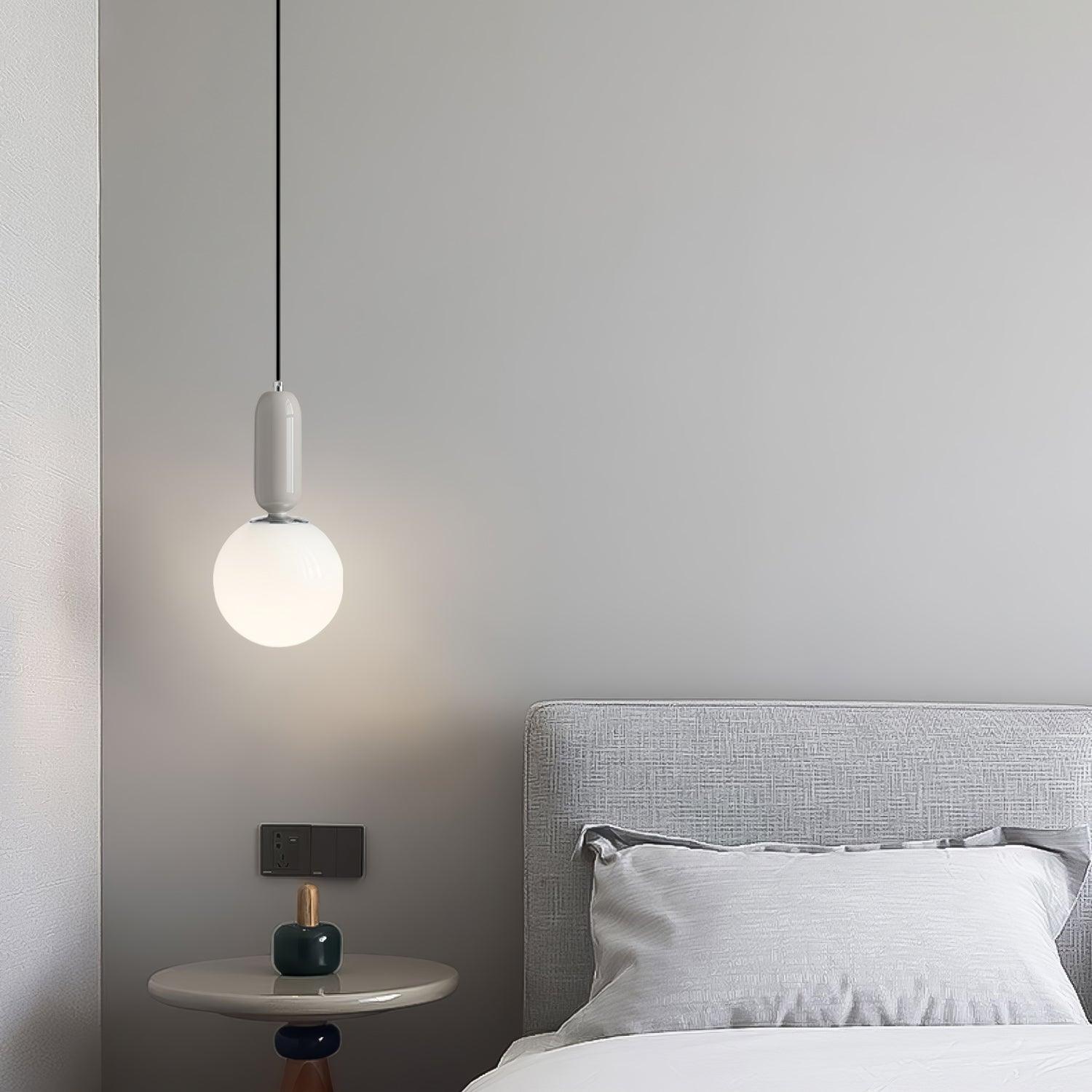 Modern Minimalist Glass Globe Pendant Light Scandinavian Hanging Ball Lamp