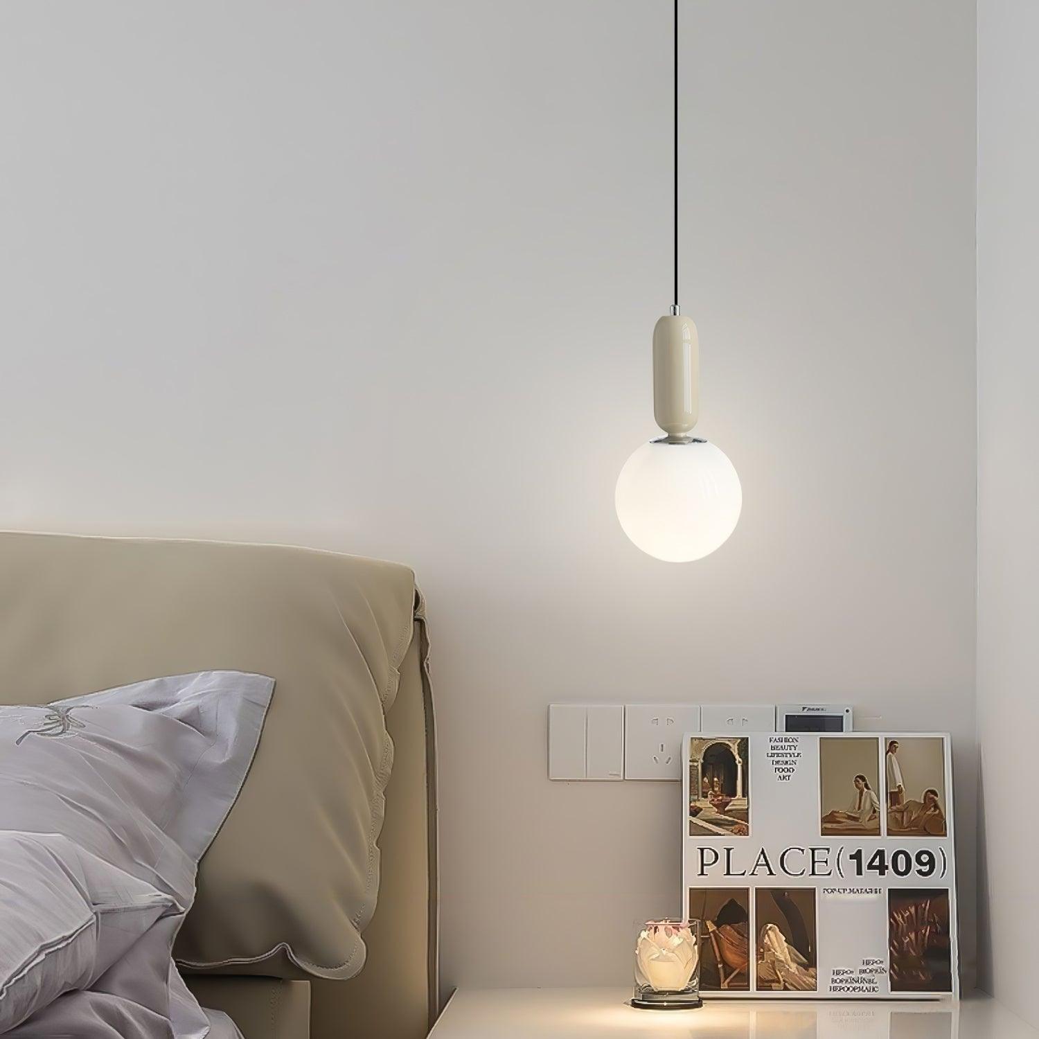 Modern Minimalist Glass Globe Pendant Light Scandinavian Hanging Ball Lamp