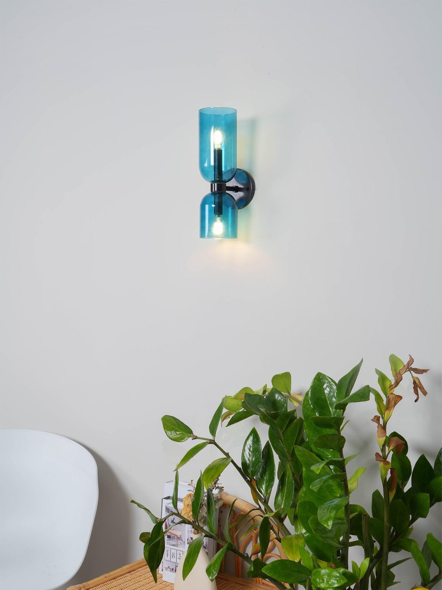 Modern Minimalist Glass Globe Plug In Wall Sconce Set of 2 Brass Bracket Wall Lamp