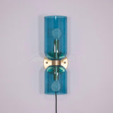 Modern Minimalist Glass Globe Plug In Wall Sconce Set of 2 Brass Bracket Wall Lamp
